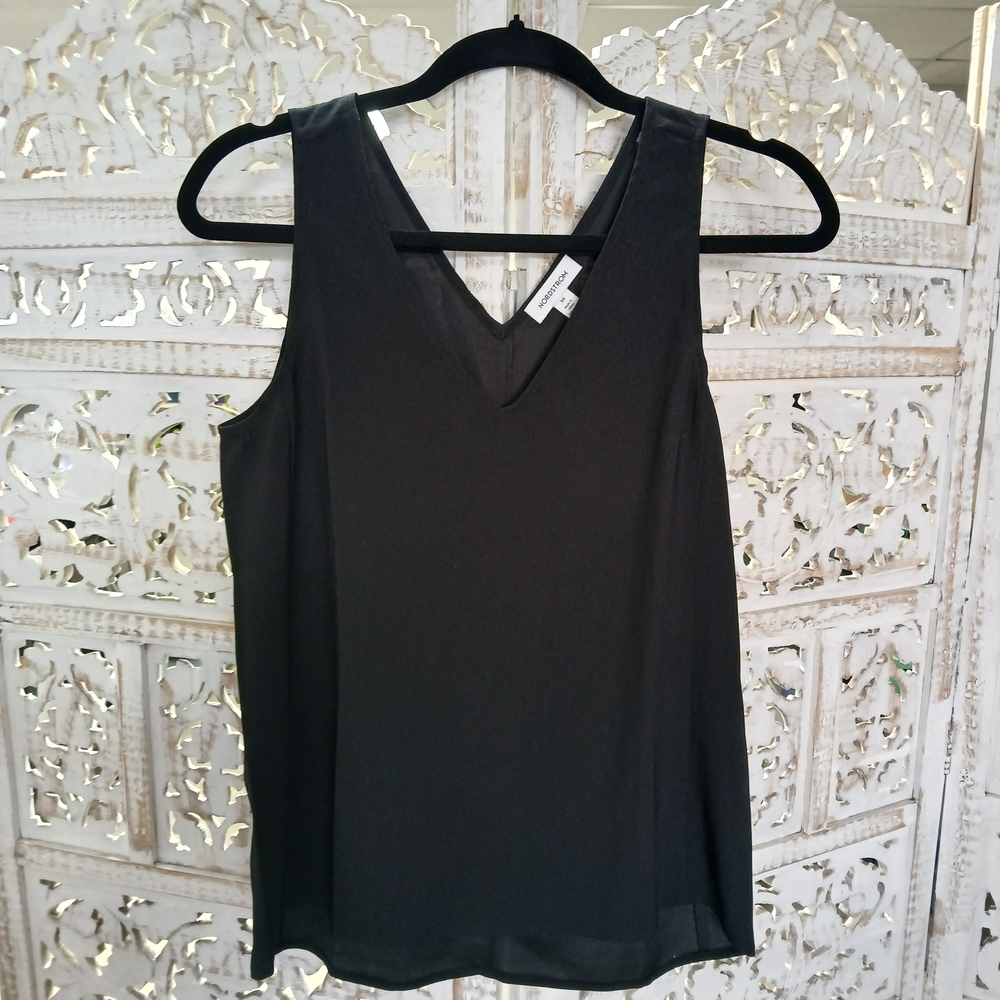 Nordstrom Black Tank Top Sleeveless Classic